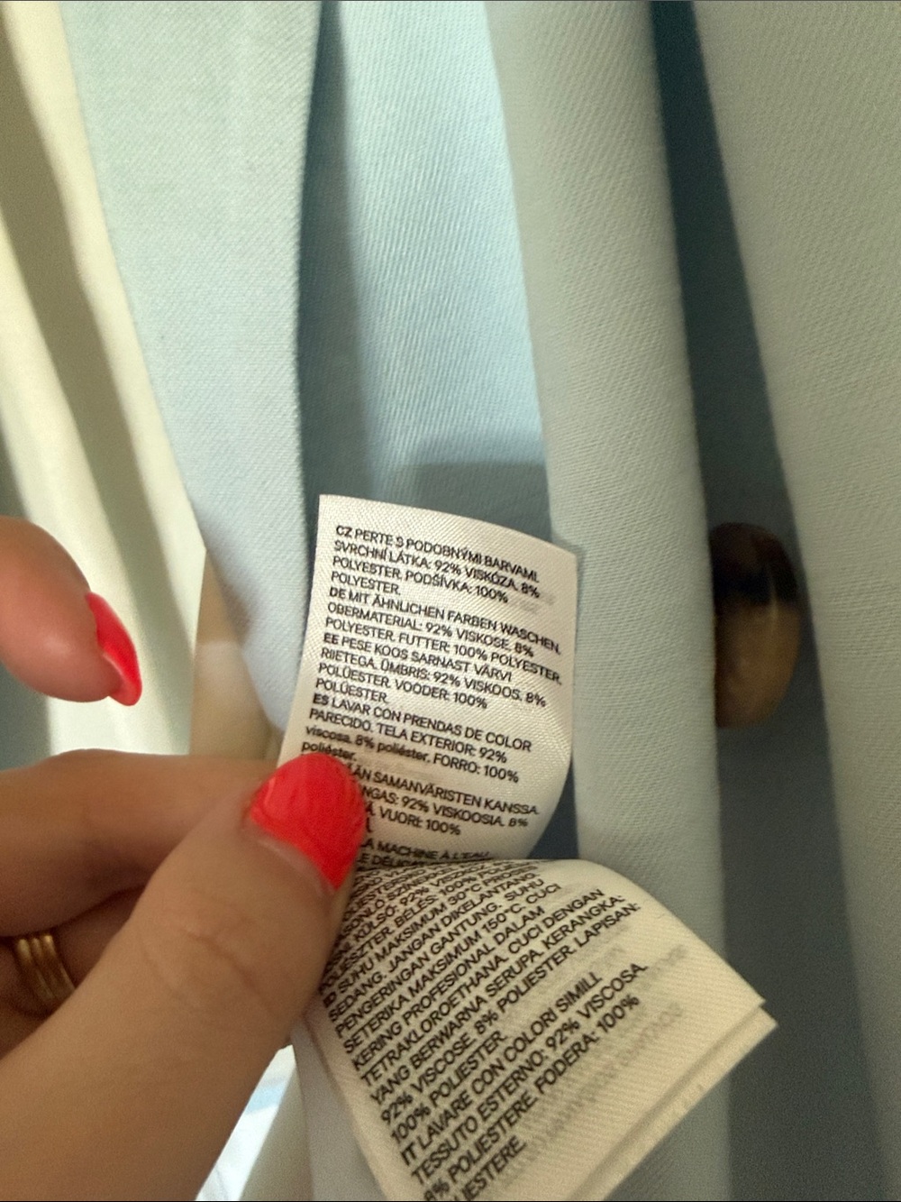 H&M Light Blue Double-Breasted Women's Blazer - Picture 6 of 6